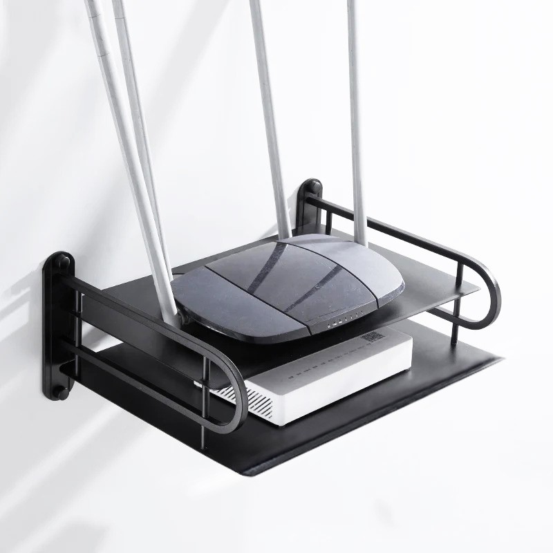 Multi Layer Wall Mounted Router Stand, Metal Router Stand, Double Layer Router Stand