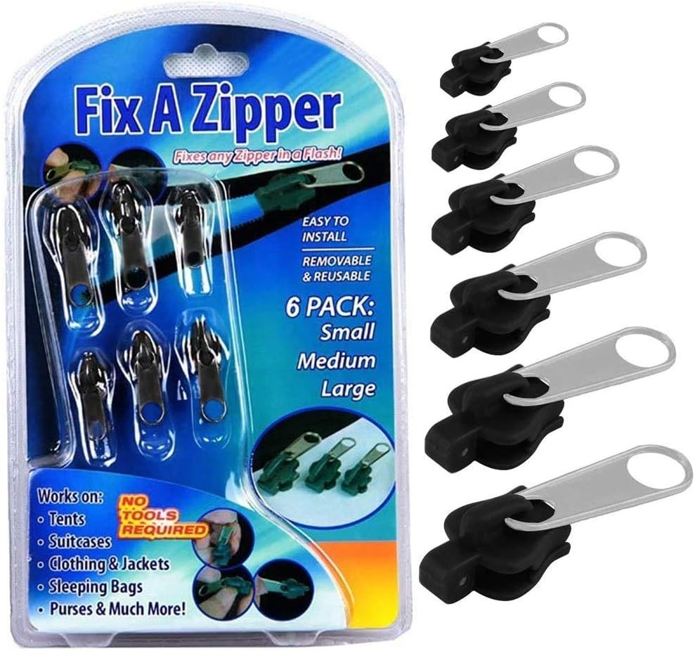 Fix Zip Puller, Zip Slider Repair Replacement Kit, Fix Zipper Removable Replacement Pack